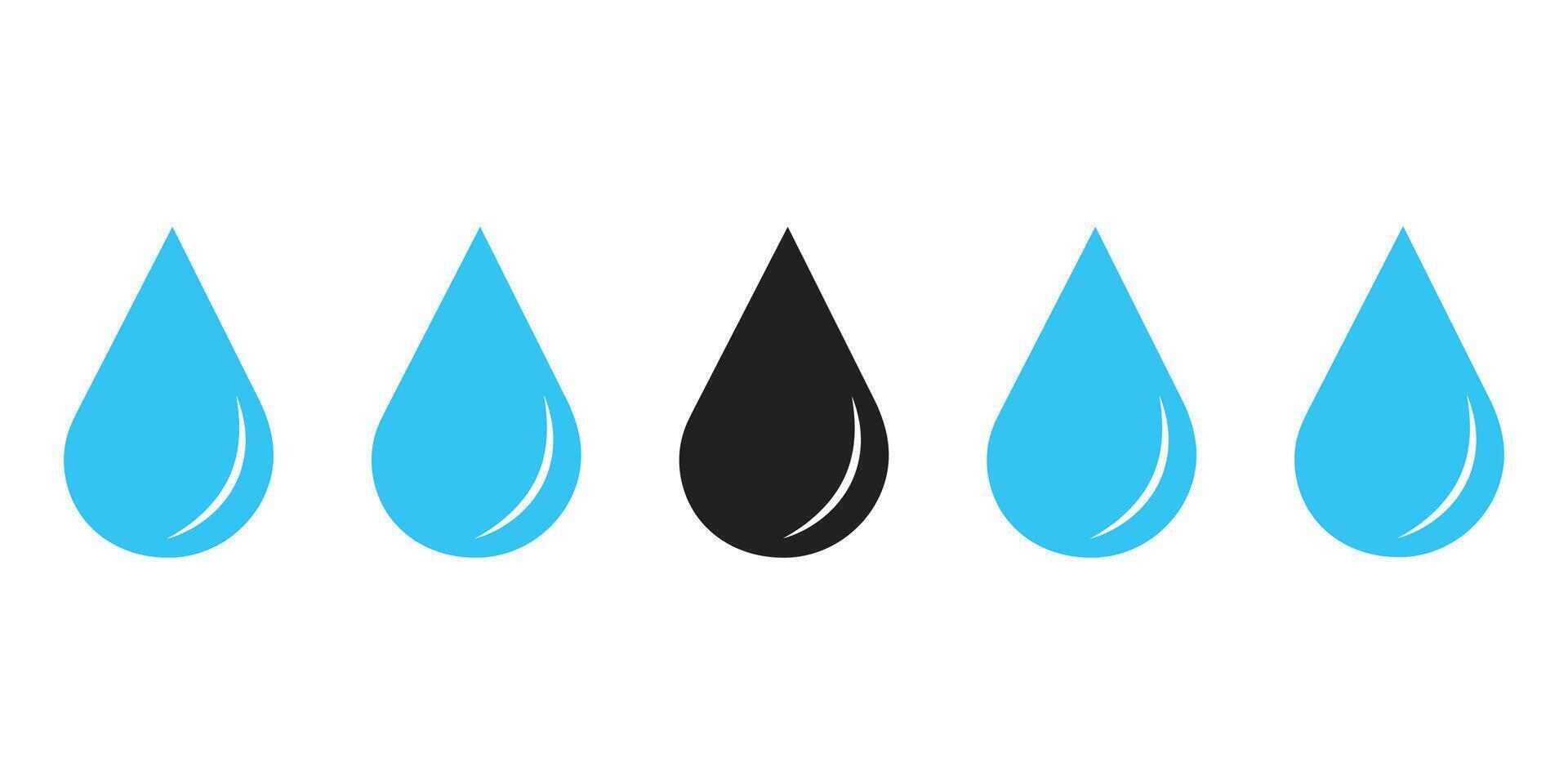 A illustration of an water drop icon symbol on white background vector