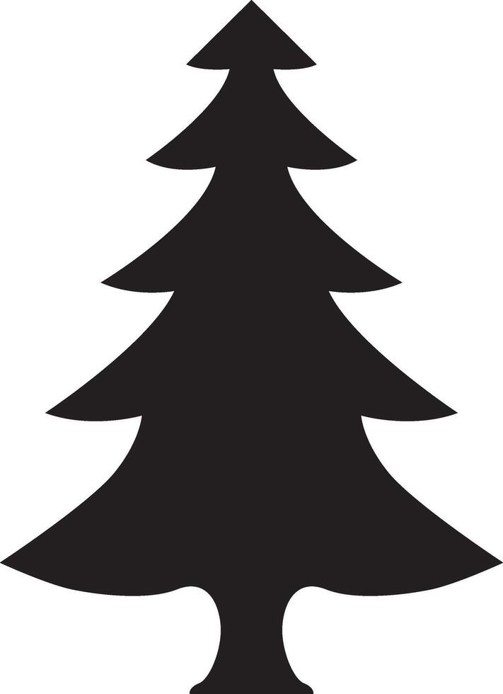 Christmas tree silhouette illustration vector