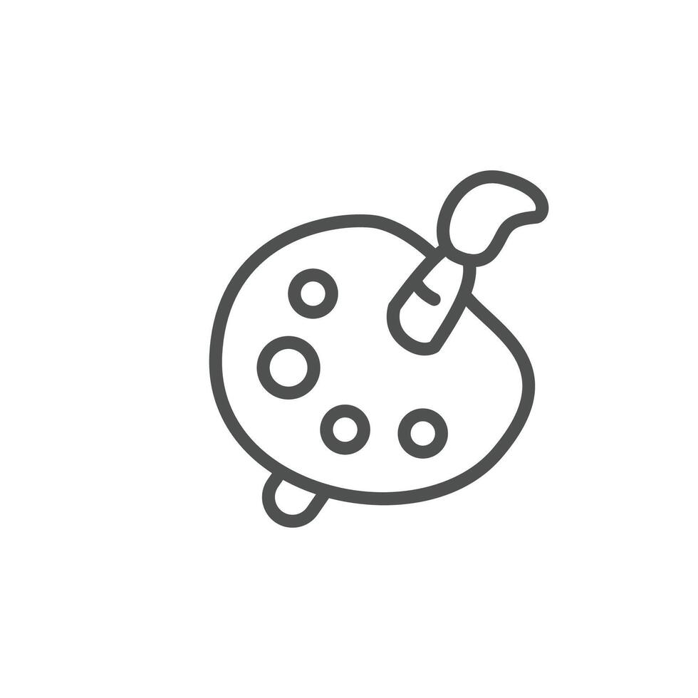 pallete thin outline icon design good for web or mobile app vector