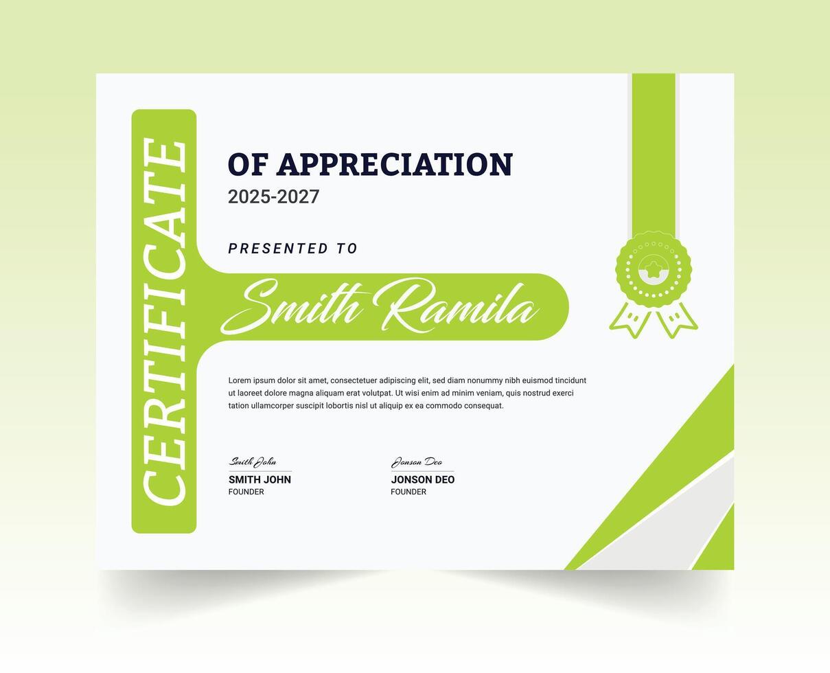 Modern elegant certificate template vector