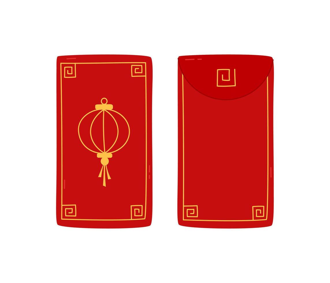 Angpao envelopes isolated elements vector