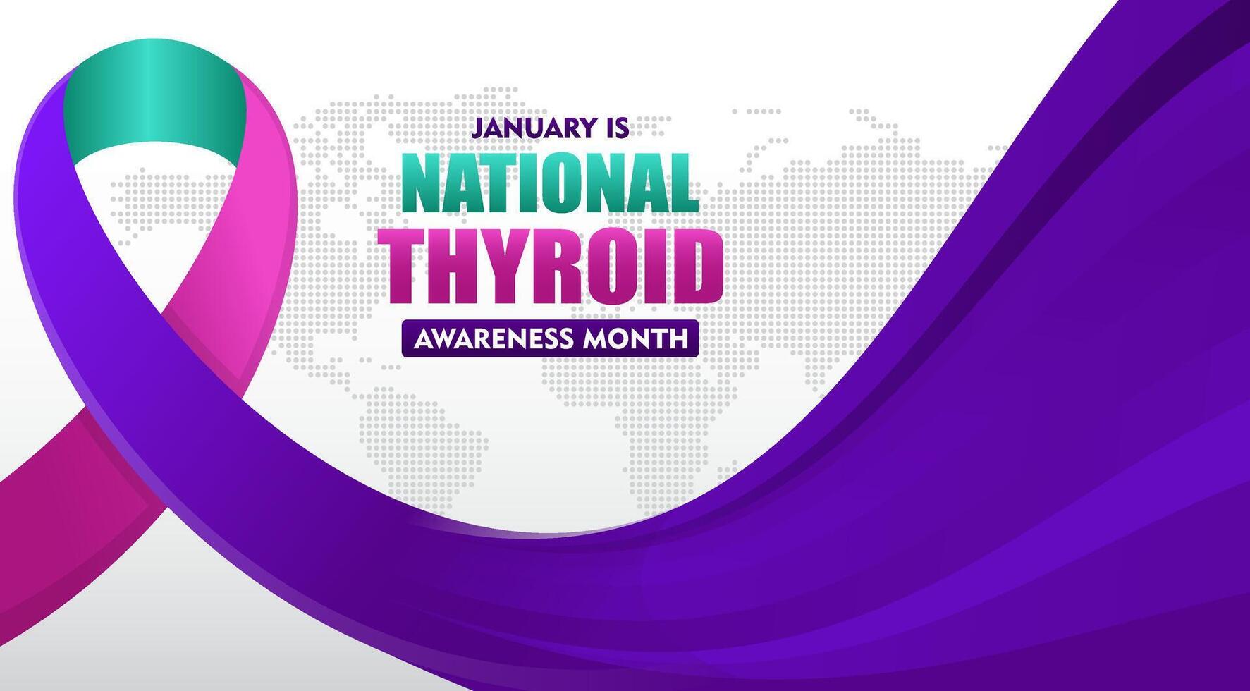 illustration of national thyroid awareness month background vector
