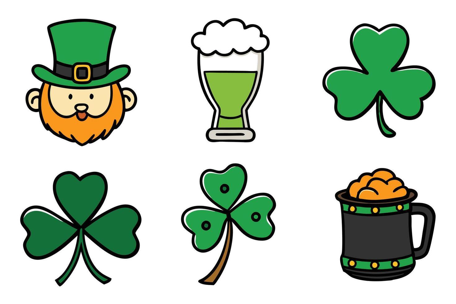 Celebrating Saint Patrick's Day with festive icons and symbols vector