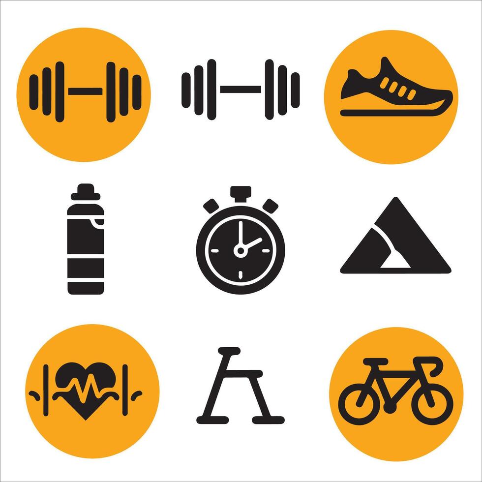 Modern Workout Icons Collection vector