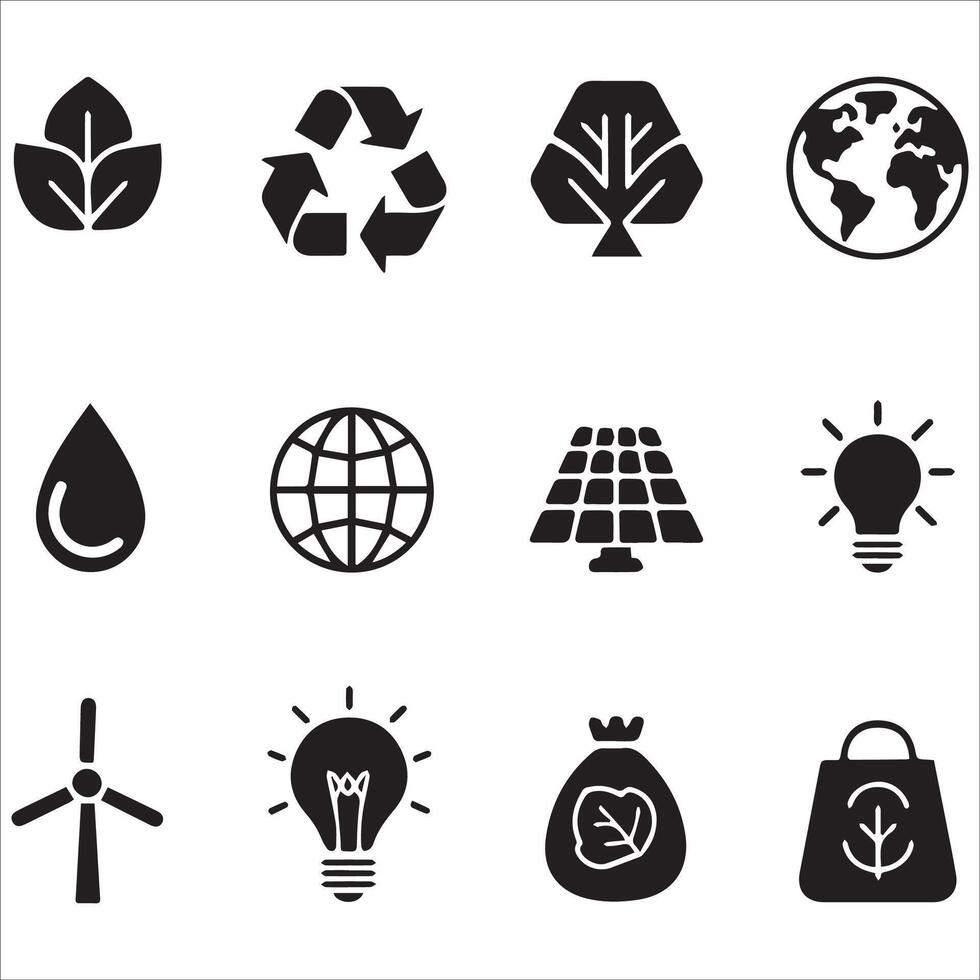 Dynamic Climate Action Icons Pack vector