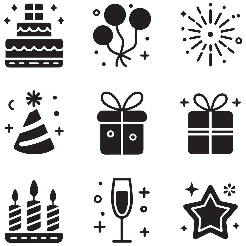Dynamic Event and Celebration Symbols vector