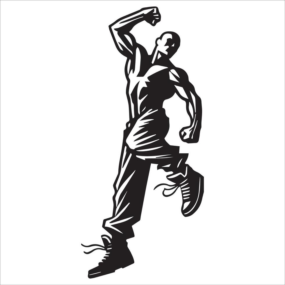 Man Jumping Silhouette Design vector