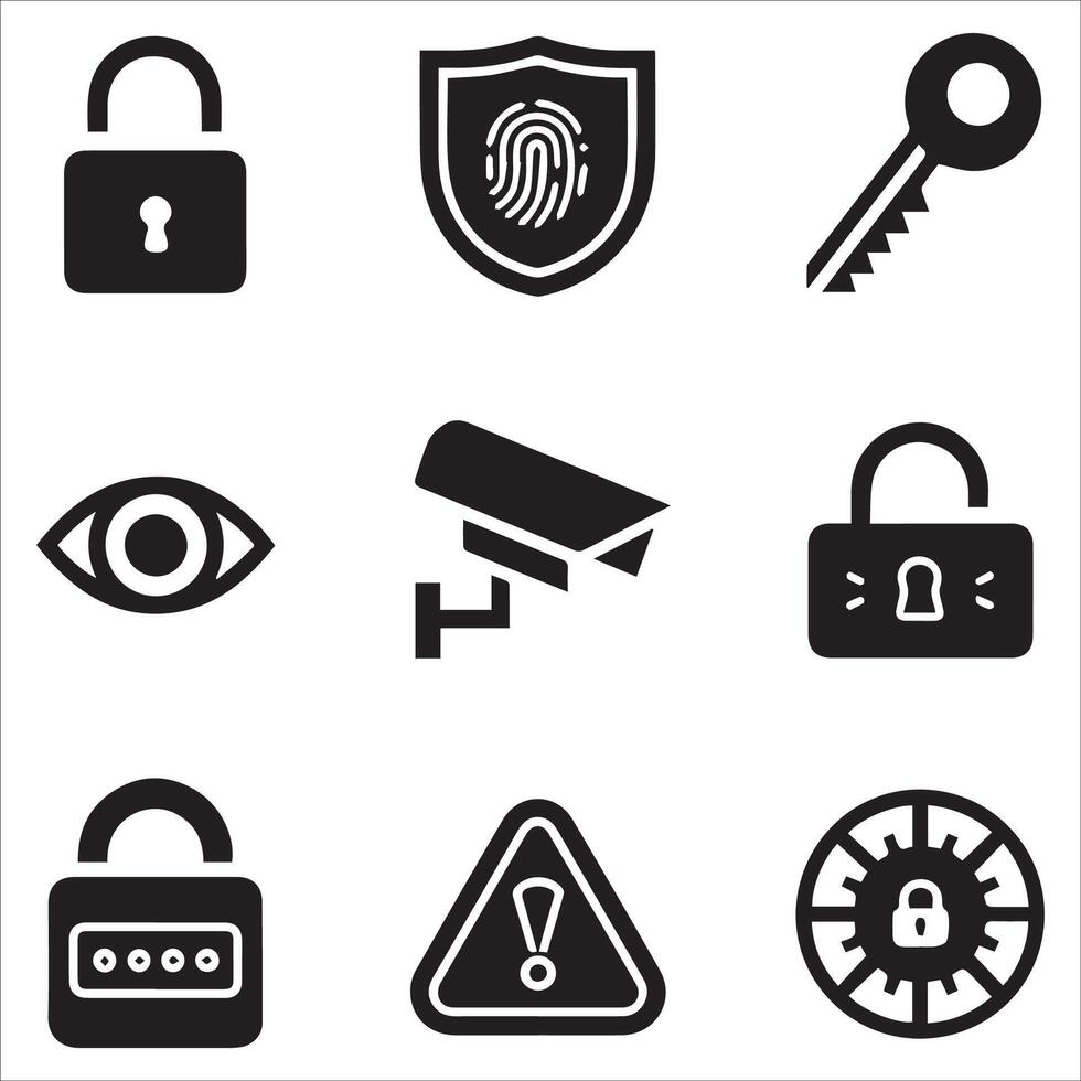 Clean and Professional Safety Icons vector