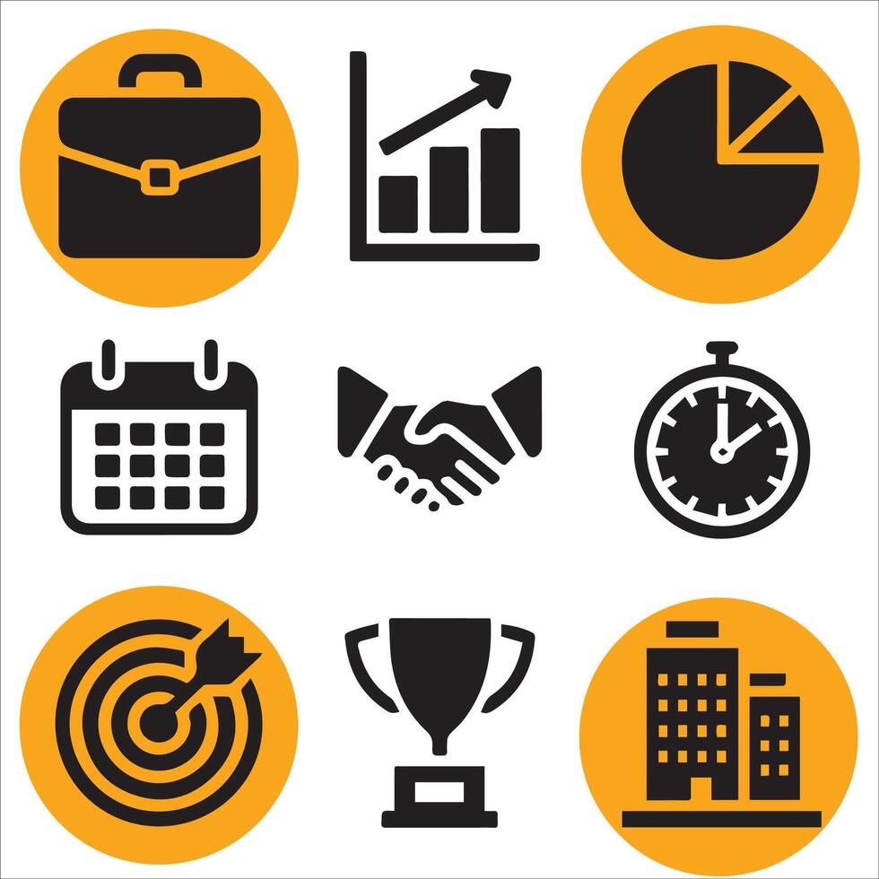 Professional Business Icon Pack vector