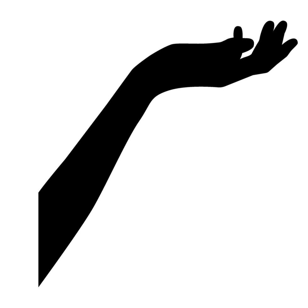 black hand silhouette isolated element vector