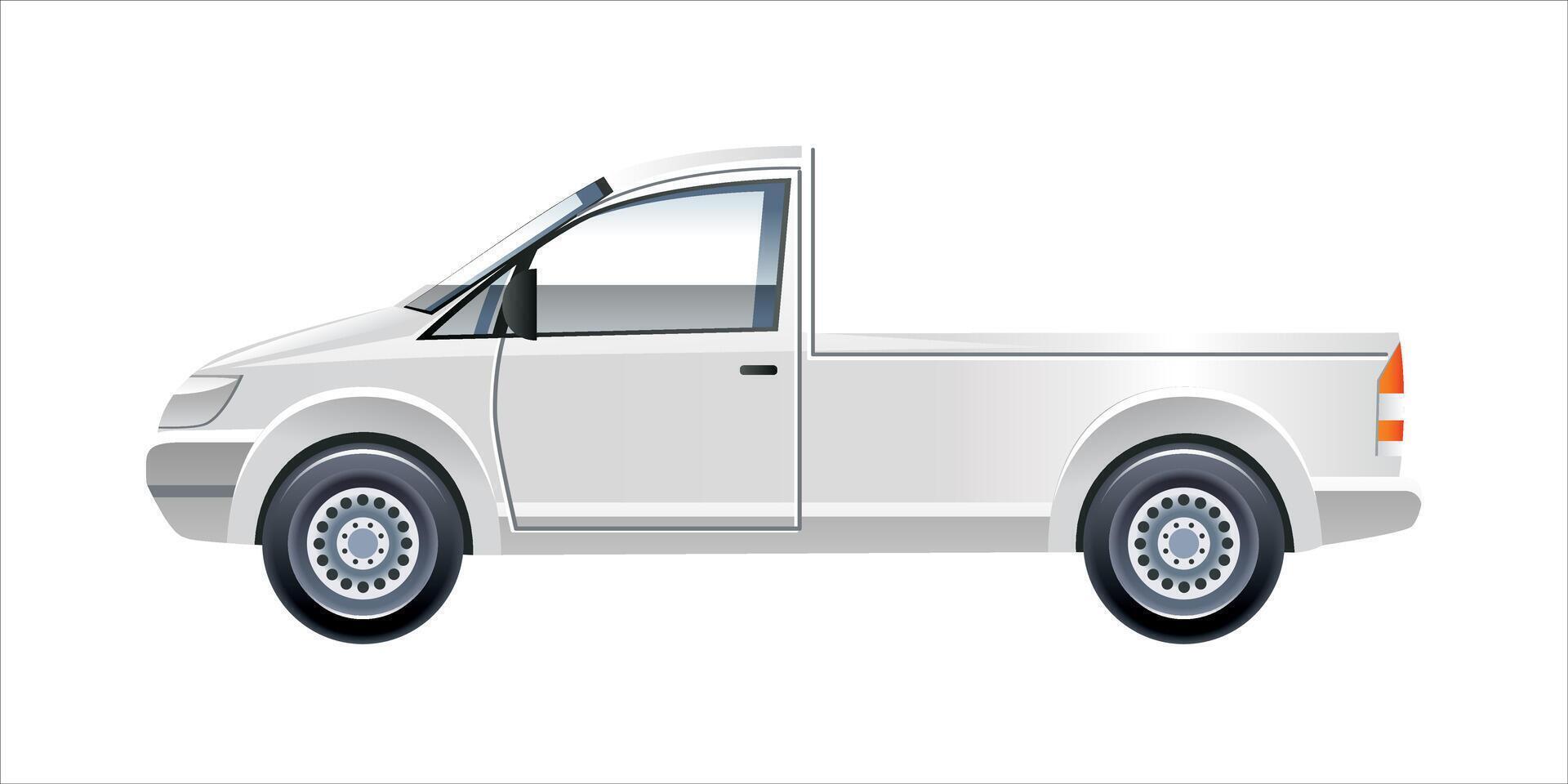 mini pickup truck van car illustration vector