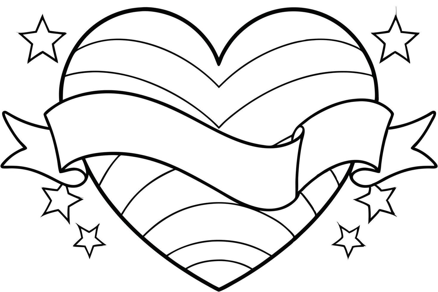Rainbow Colored Heart with Stars 53917471 Vector Art at Vecteezy