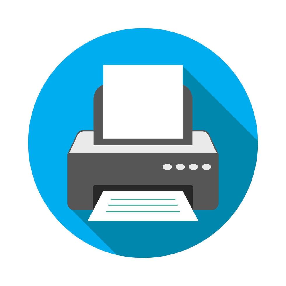 Printer icon. Flat design style. illustration. EPS 10 vector