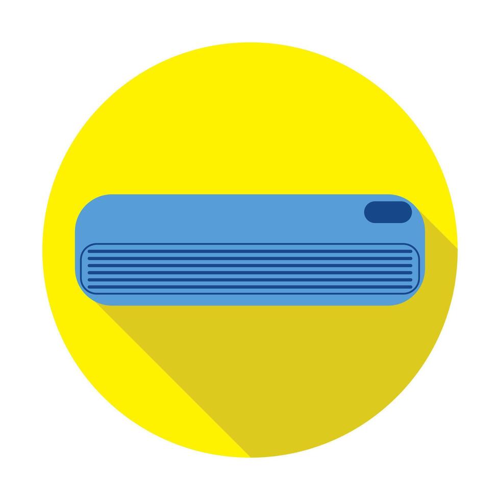 Air conditioner icon. Flat related icon with long shadow for web and mobile applications vector