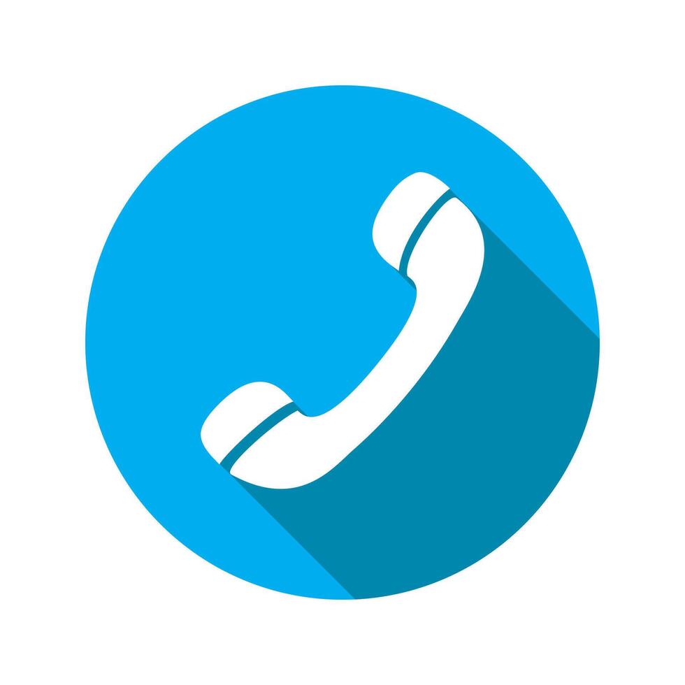 Retro telephone icon. Flat design illustration, EPS 10. vector