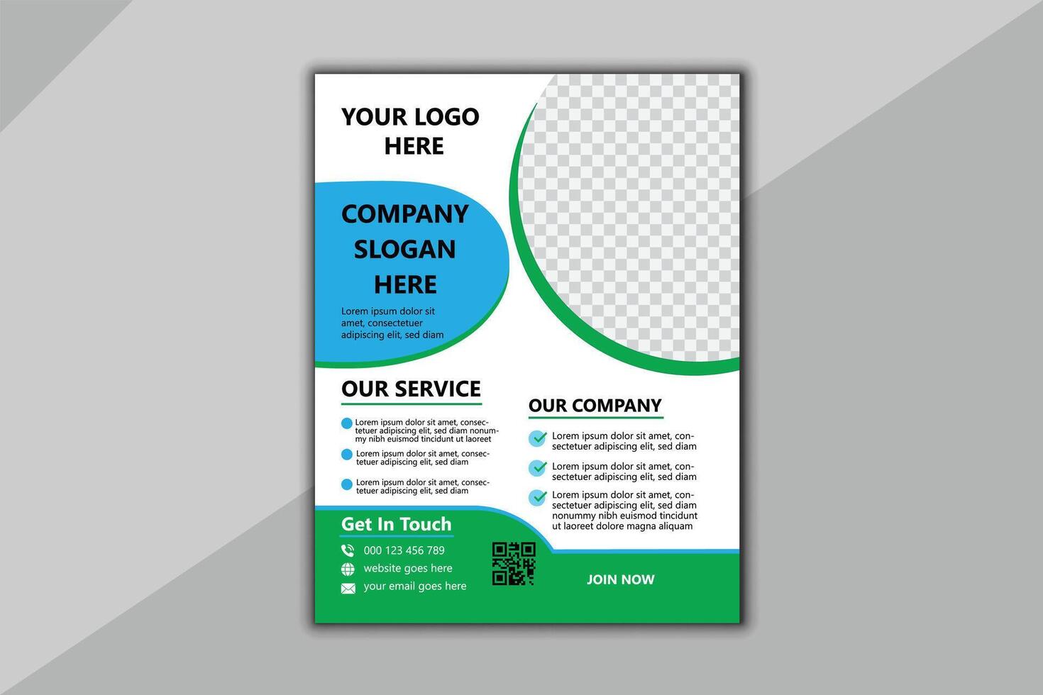 Healthcare flyer design. Creative modern business flyer design vector