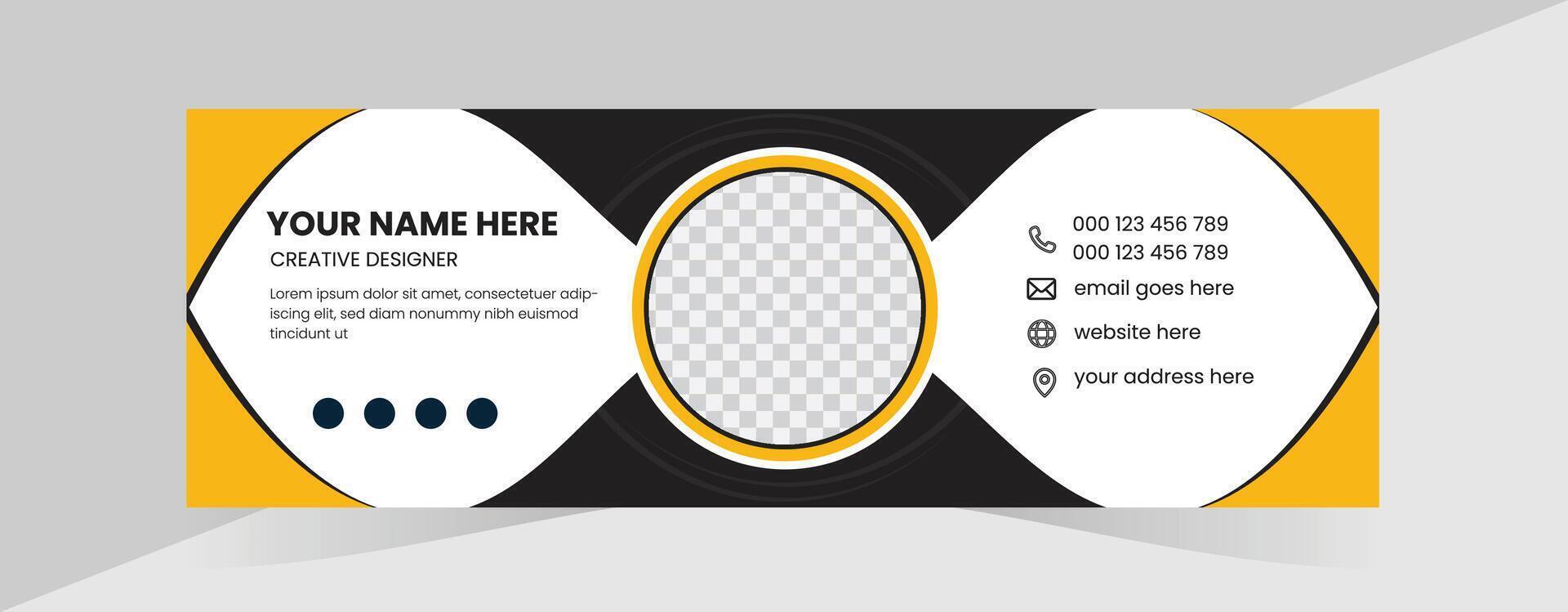 Unique business email signature design vector