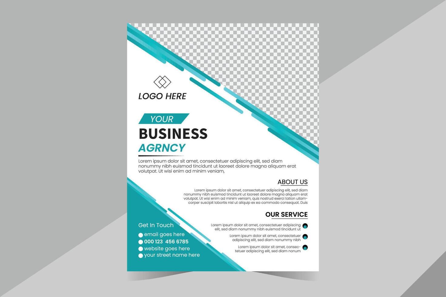 Professional businesss flyer design and creative design vector