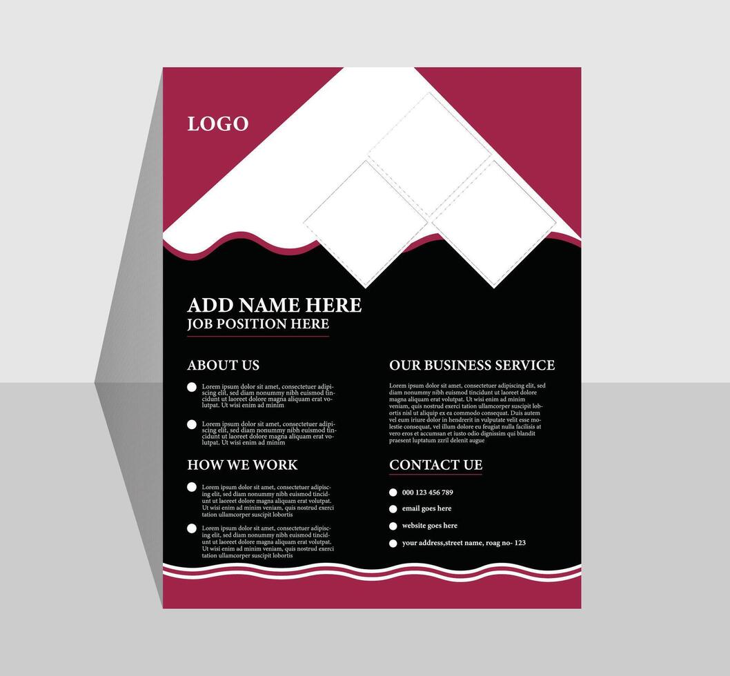 Modern business flyer design. Creative unique design. vector