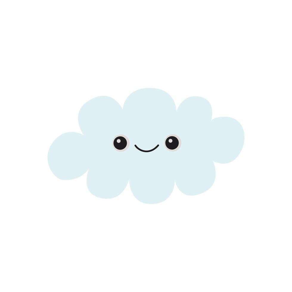 Cloud with smiling face. Illustration vector
