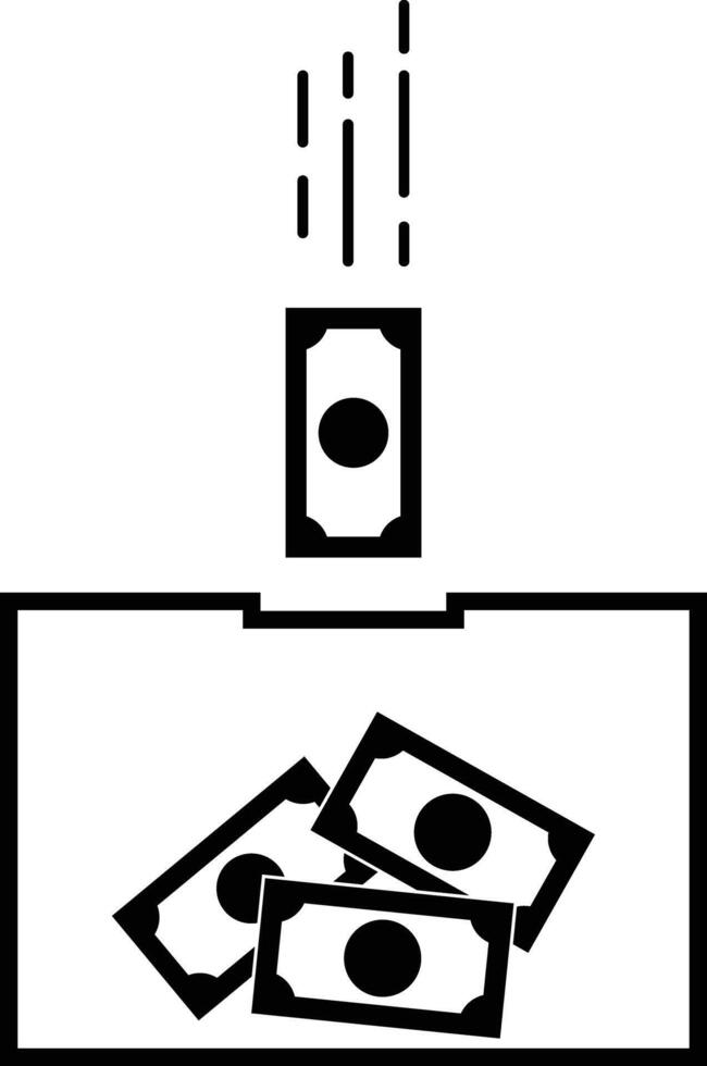 Money Tip, Saving Box Icon vector