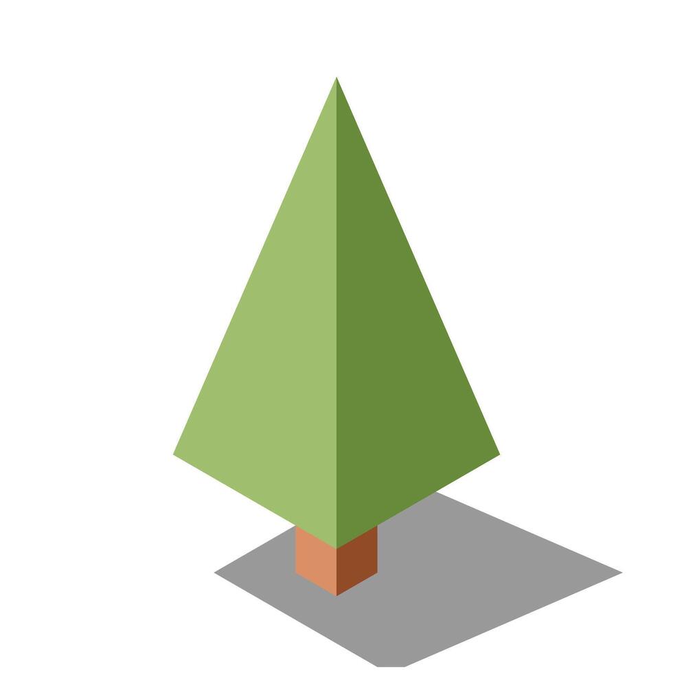 Isometric tree. Tree isometric elements. Isometric tree element for landscape design. Park element vector