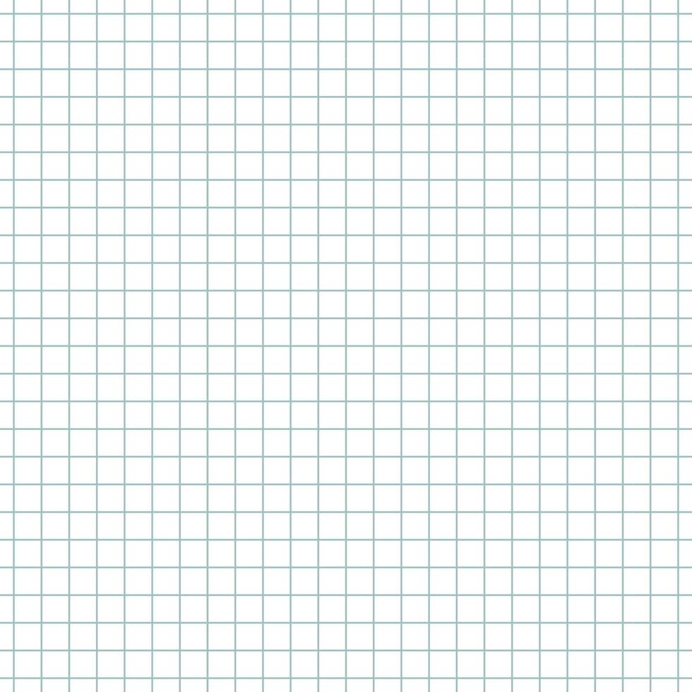 Mathematics seamless pattern. Square blue grid paper. Notebook sheet blank. vector