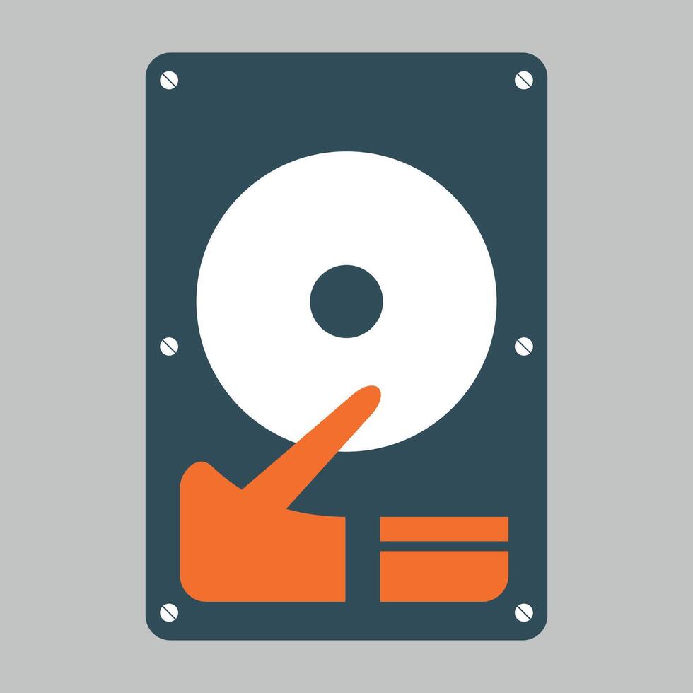 hard drive icon, data storage, file storage isolated vector