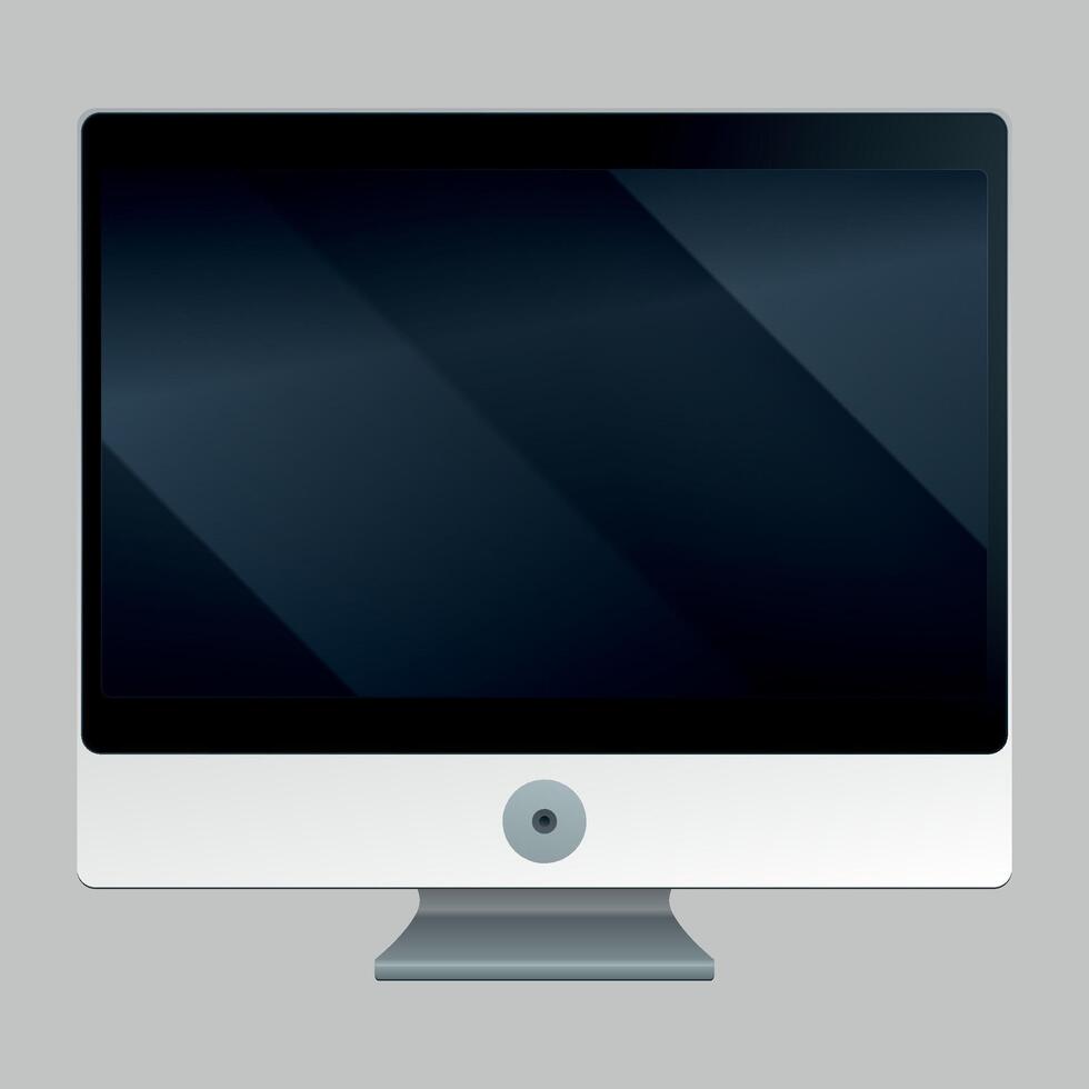 monitor icon, computer screen, computer monitor isolated vector