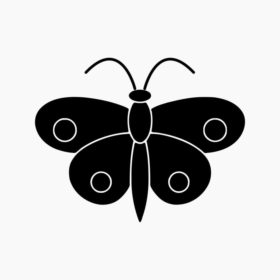 Design Illustration graphic of butterfly solid icon. Suitable for anything related to animals vector