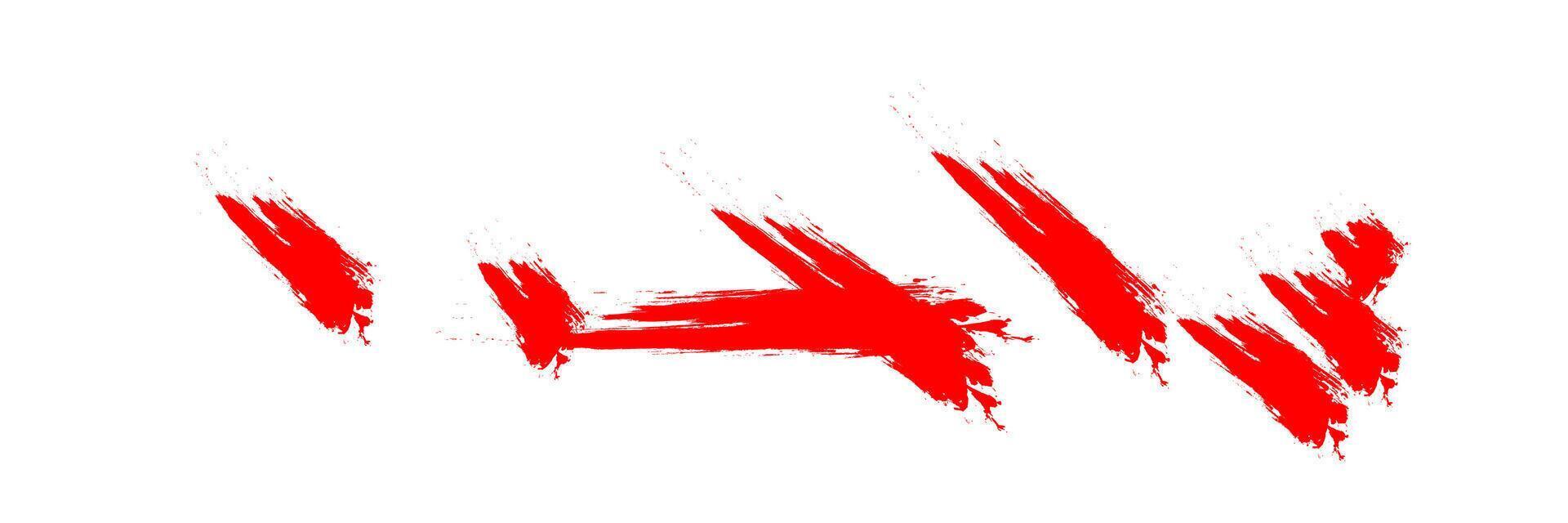 The word w is painted in red on a white background vector