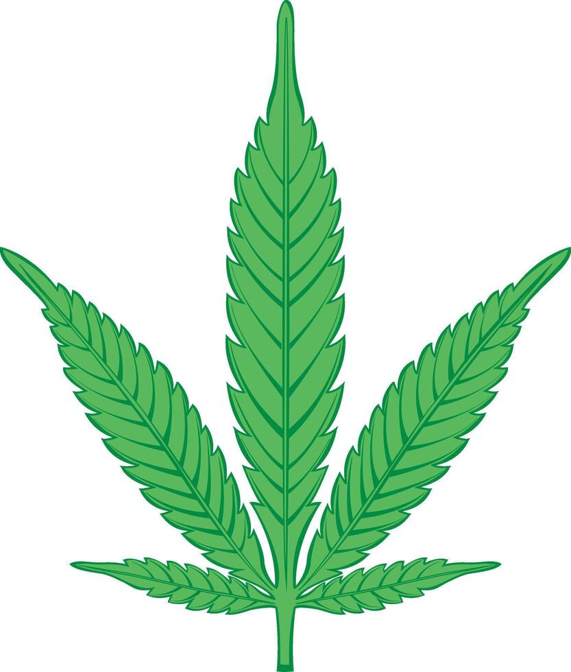 Cannabis leaf outline vector