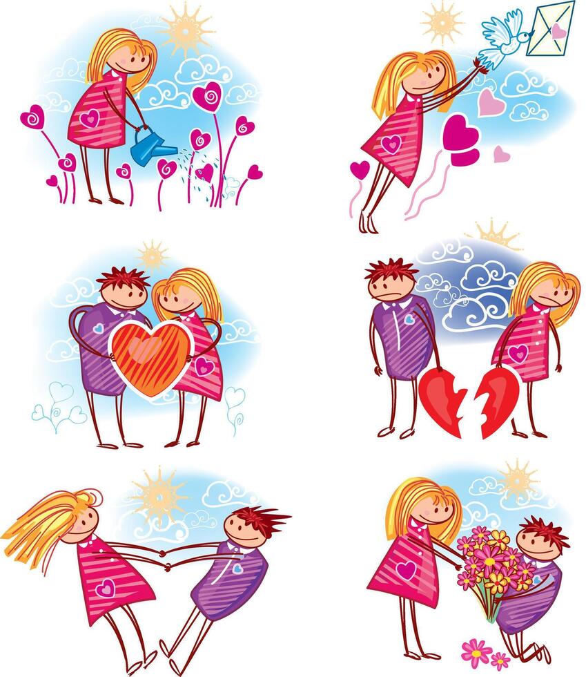 Couple in love vector
