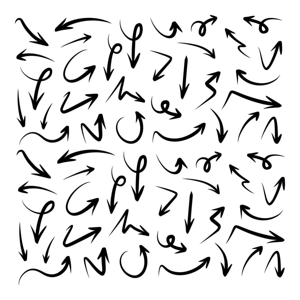 A collection of arrow images suitable for collection vector