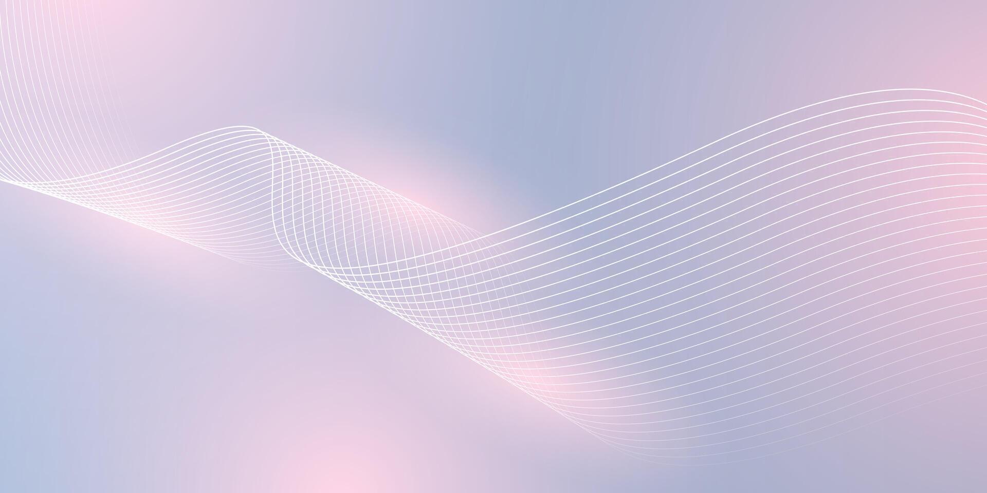 Abstract grey background with dynamic glowing wavy lines. Digital future technology concept vector
