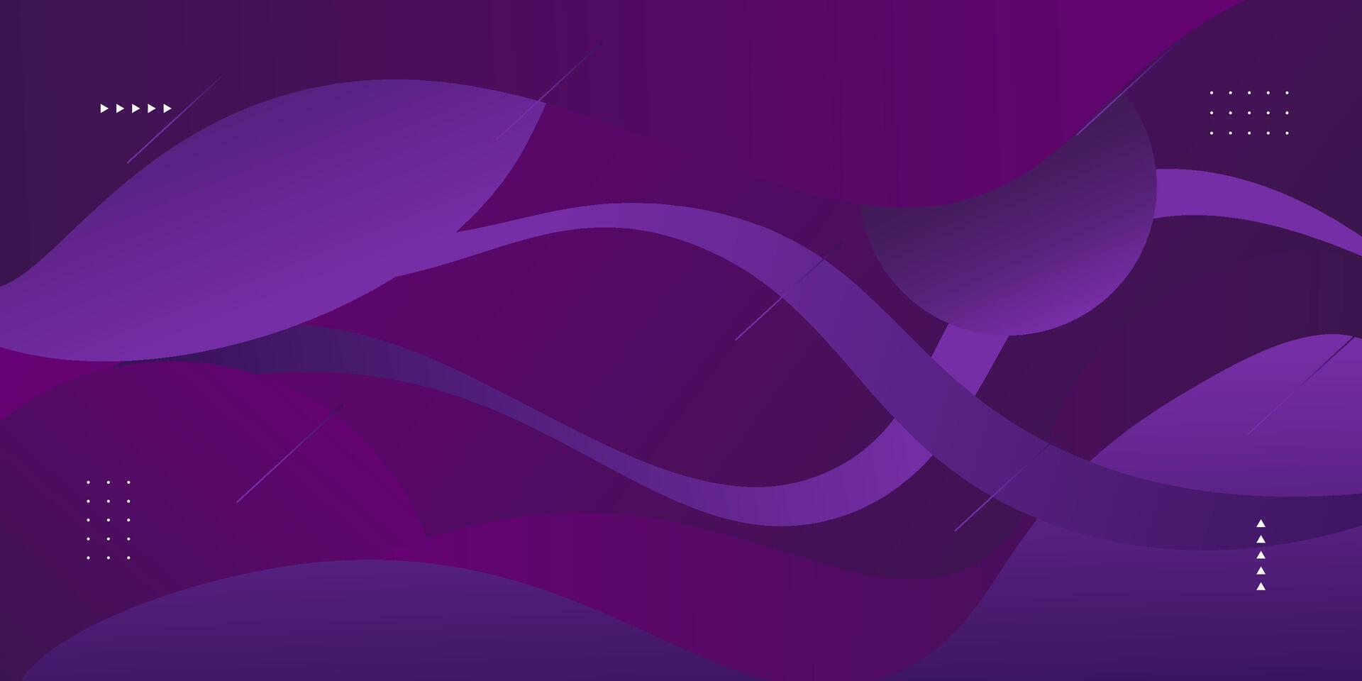Abstract dark purple 3D wave geometric background. Wave color background with circle pattern design. Liquid shape composition. Eps10 vector