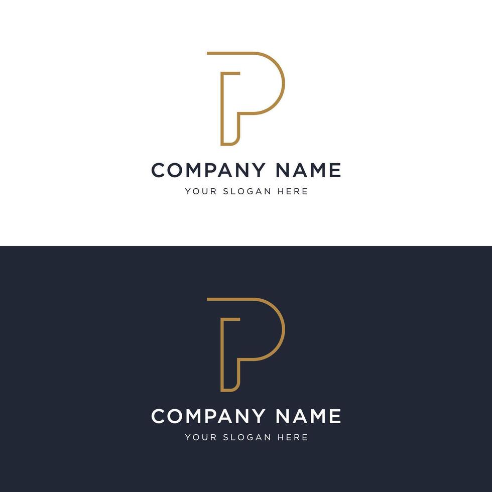 Initial P logo template design with geometry.Logo for business, business card, brand and identity. vector