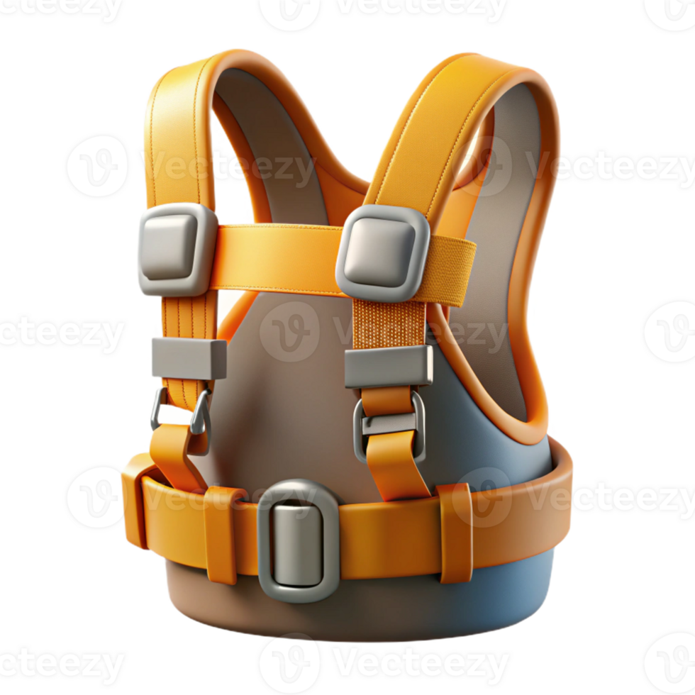 3D Render Child Safety Harness, Cartoon Style png