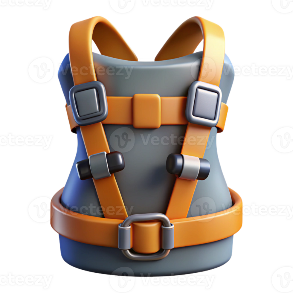 3D Render Safety Harness Illustration png