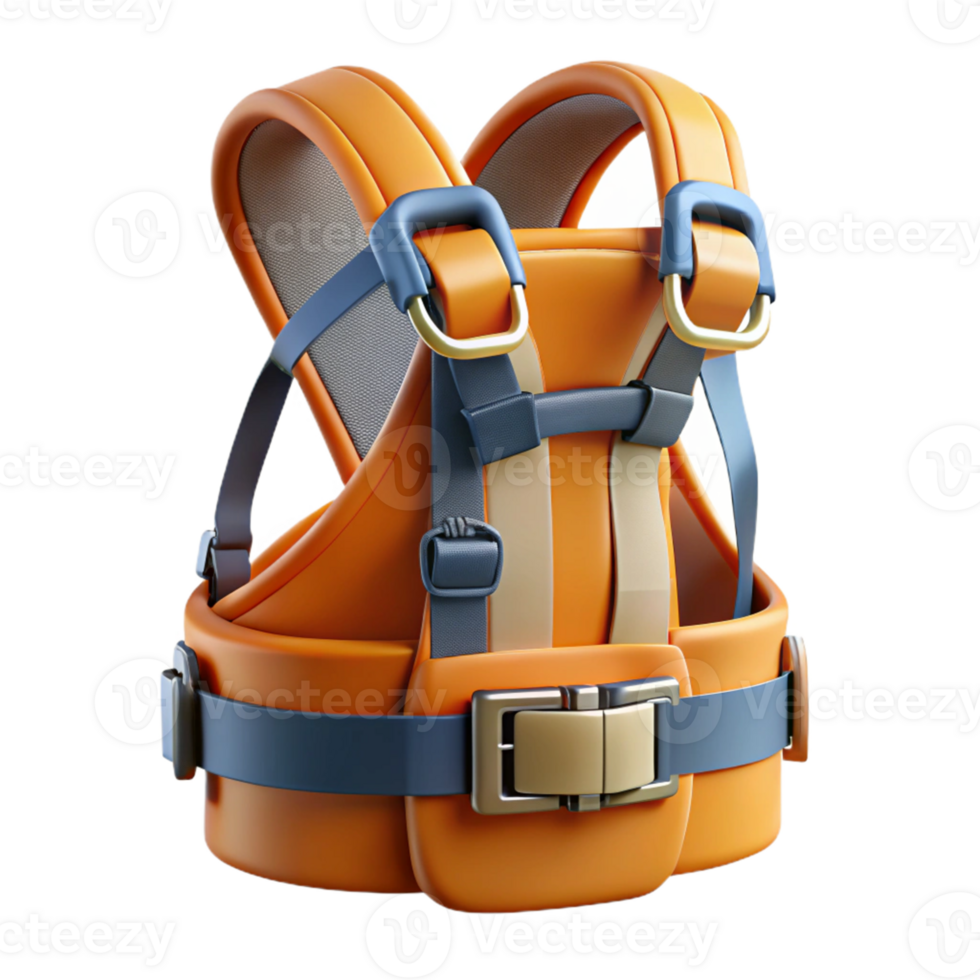 Orange Safety Vest 3D Illustration png