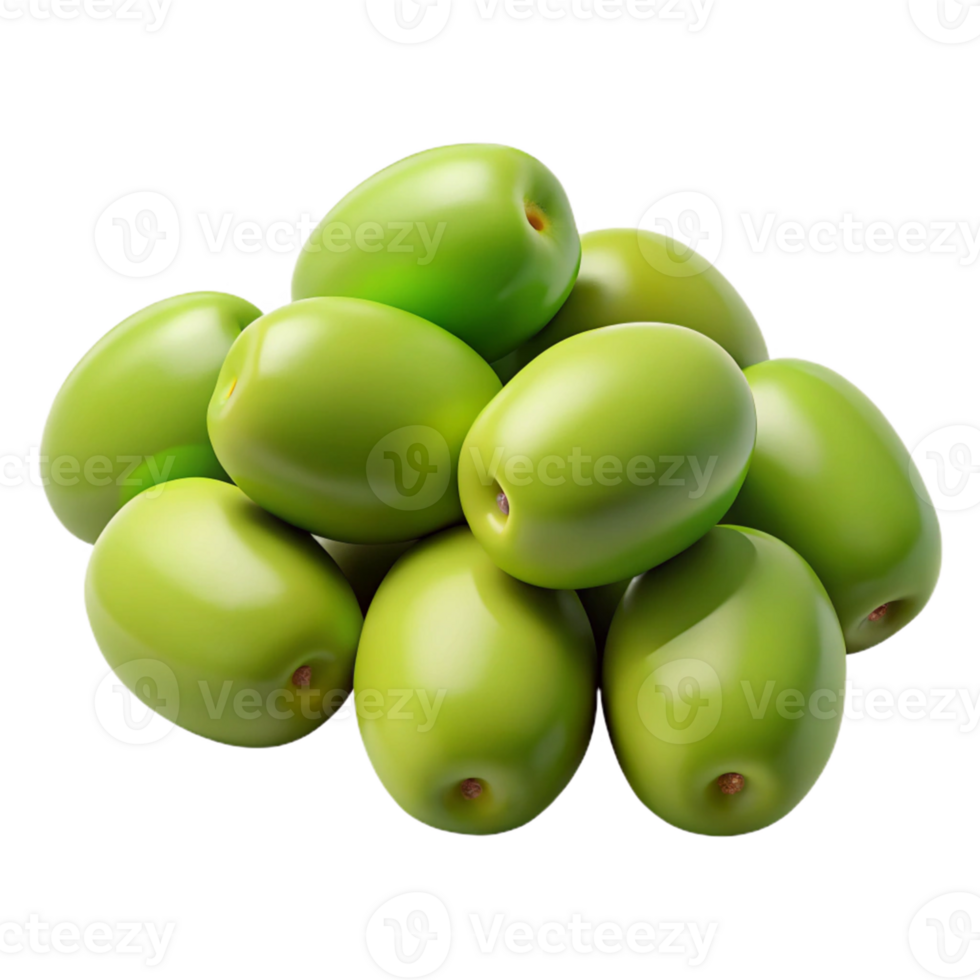 Green Olives 3D Illustration png
