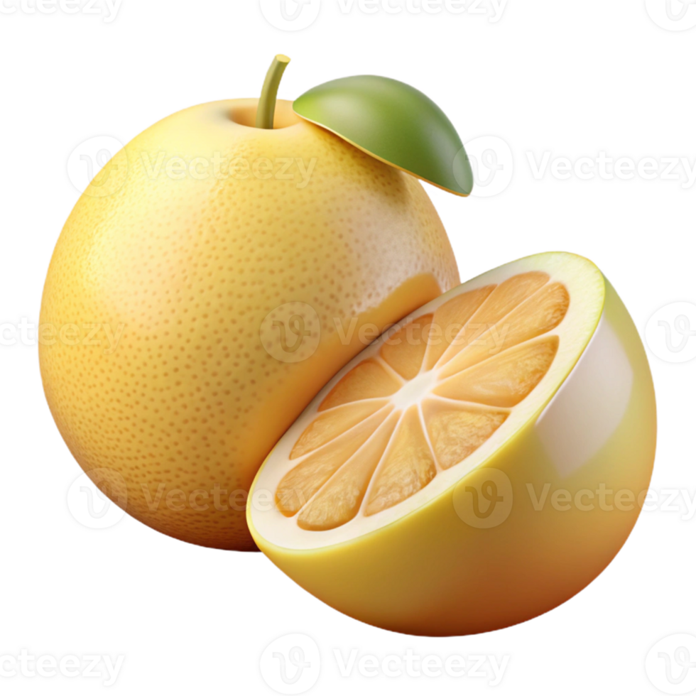 3D Render of a Juicy Grapefruit png