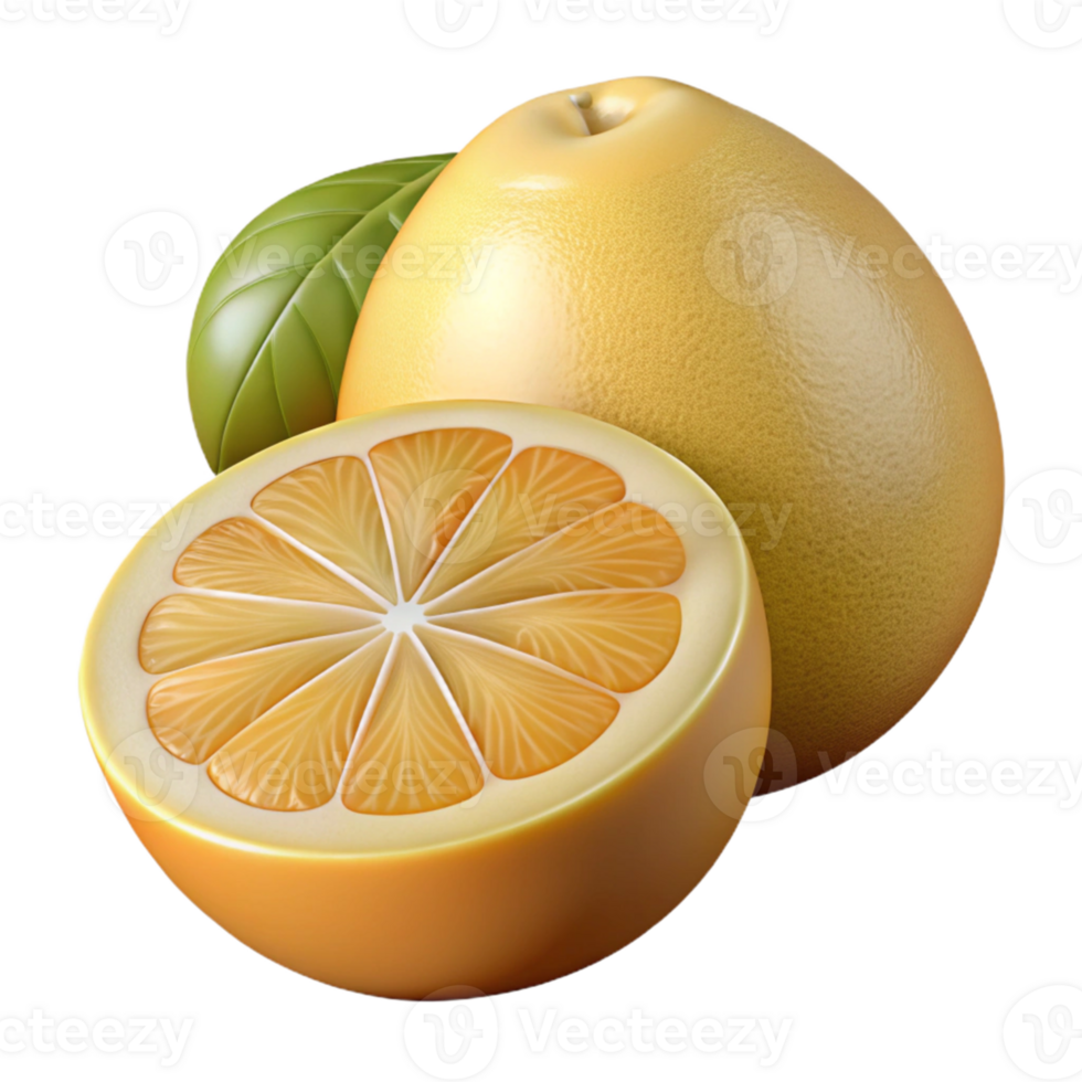 3D Render of Juicy Citrus Fruit png