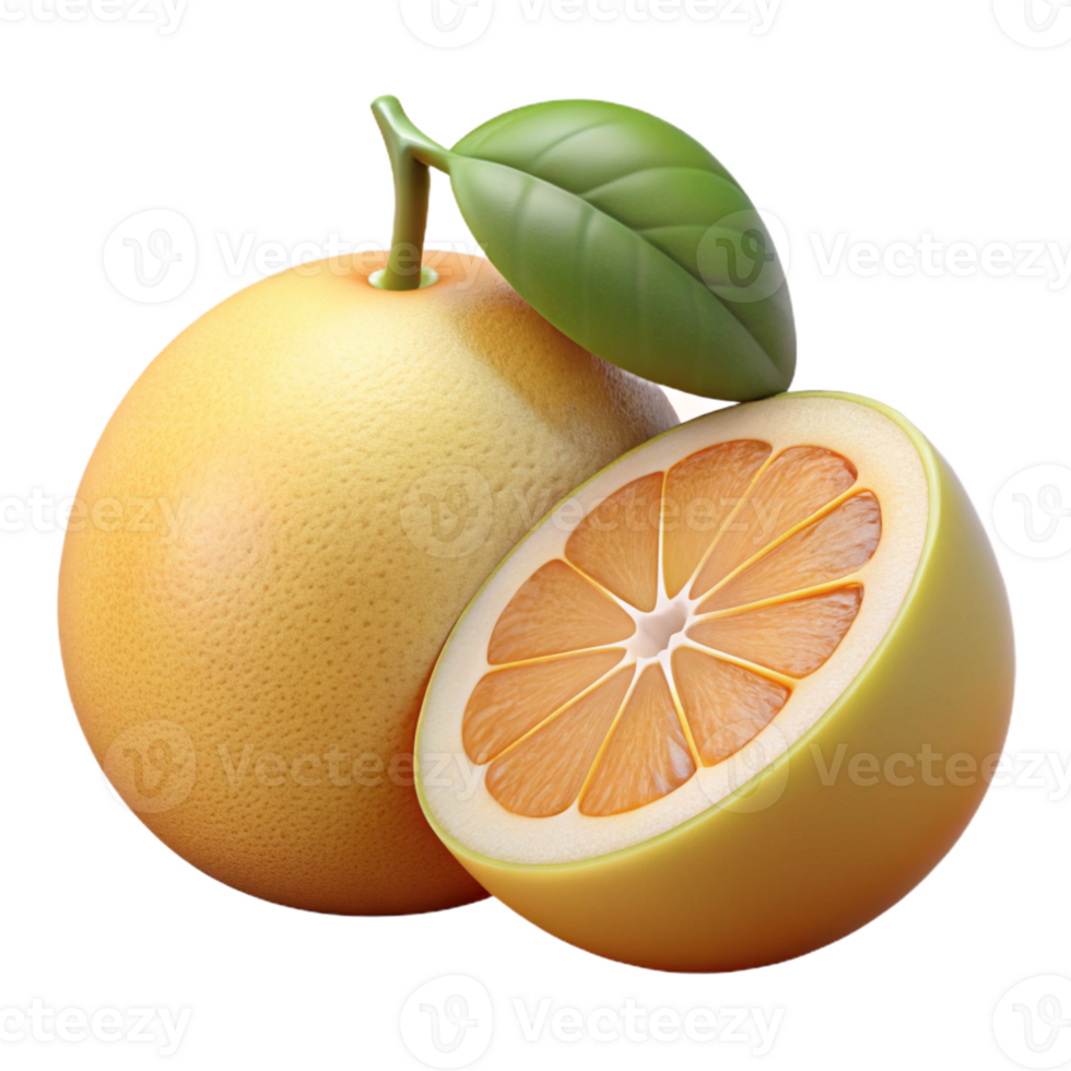 3D Render of a Grapefruit png