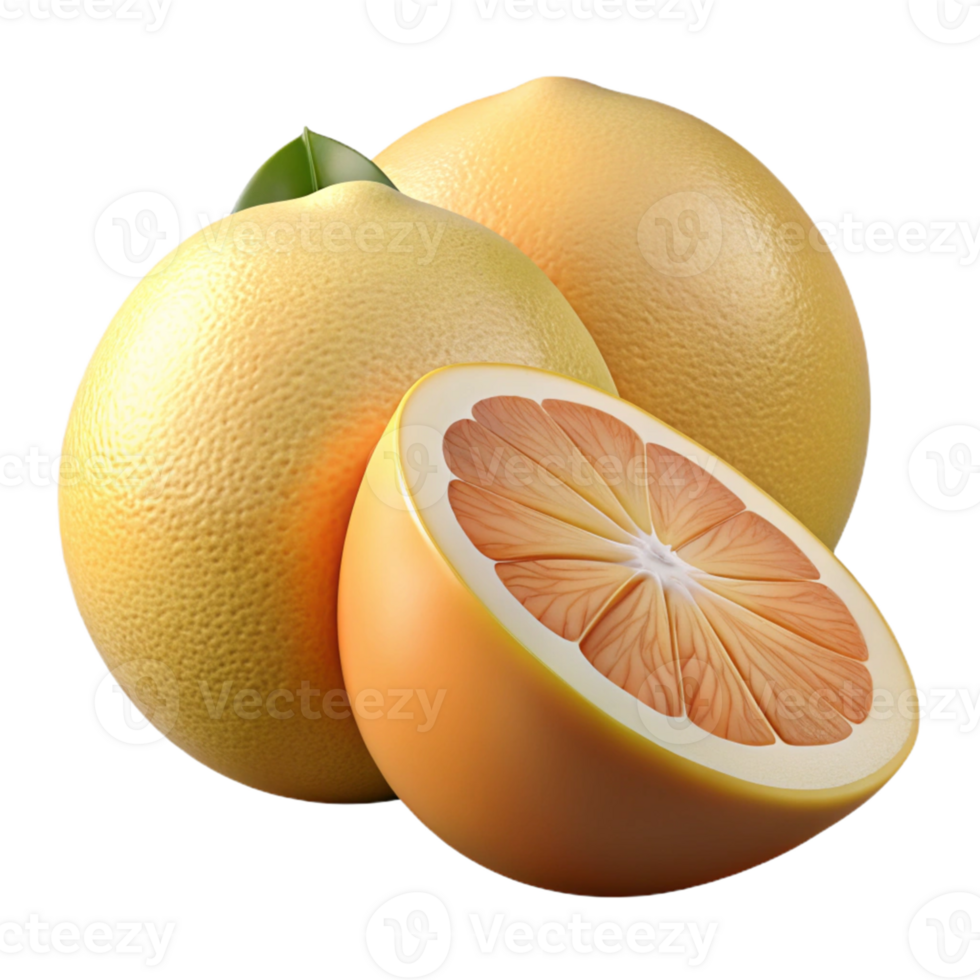 3D Realistic Grapefruit Image png