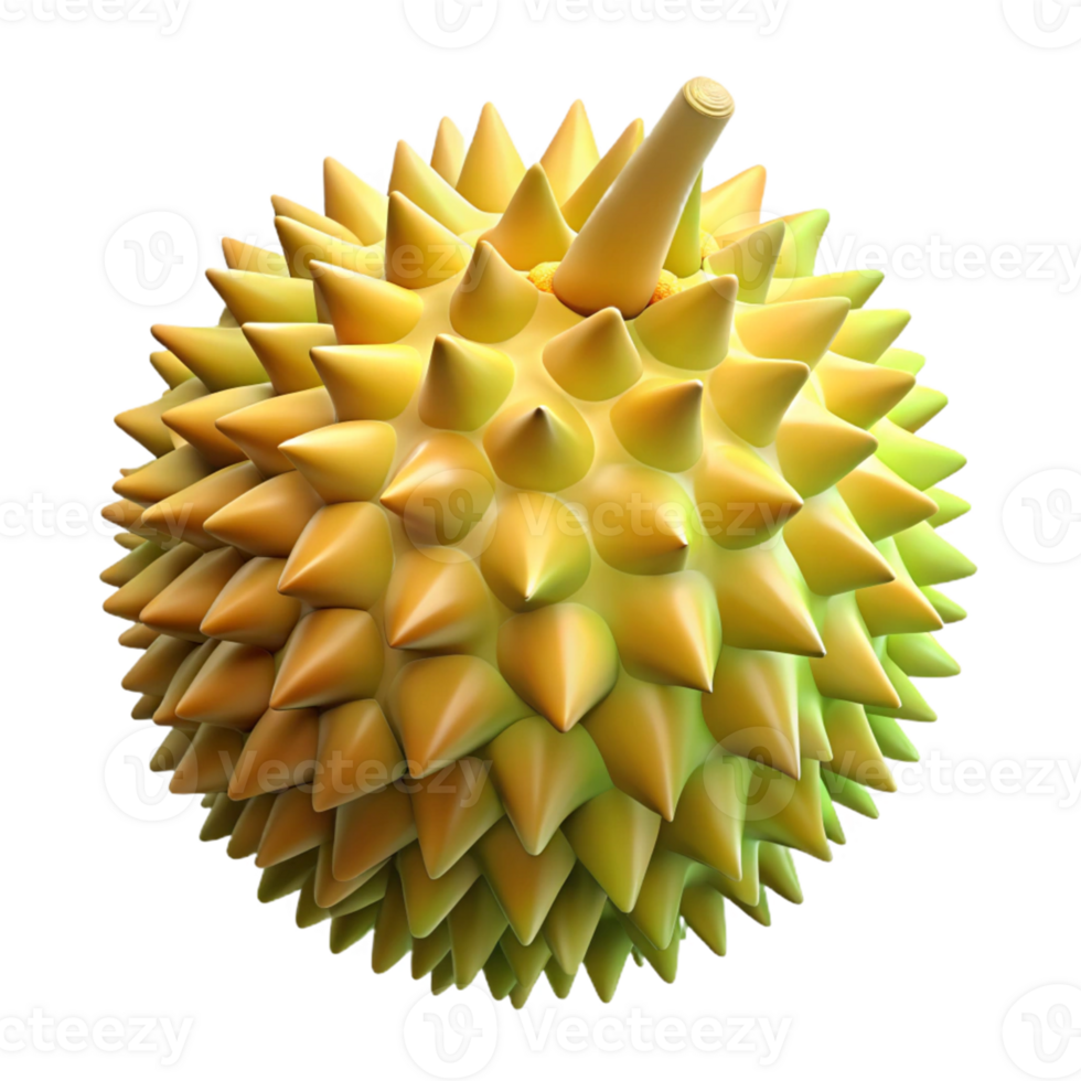 3D Durian Fruit Illustration png