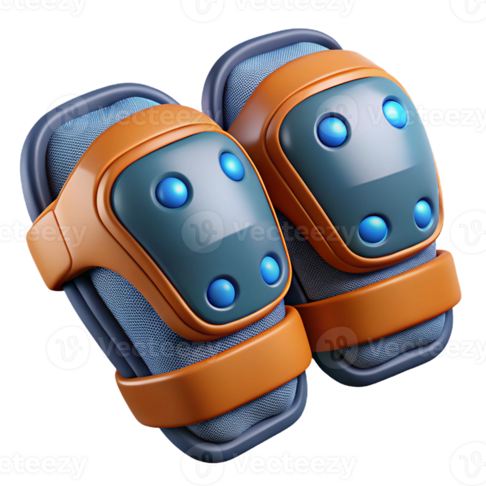 3D Render of Protective Knee Pads png
