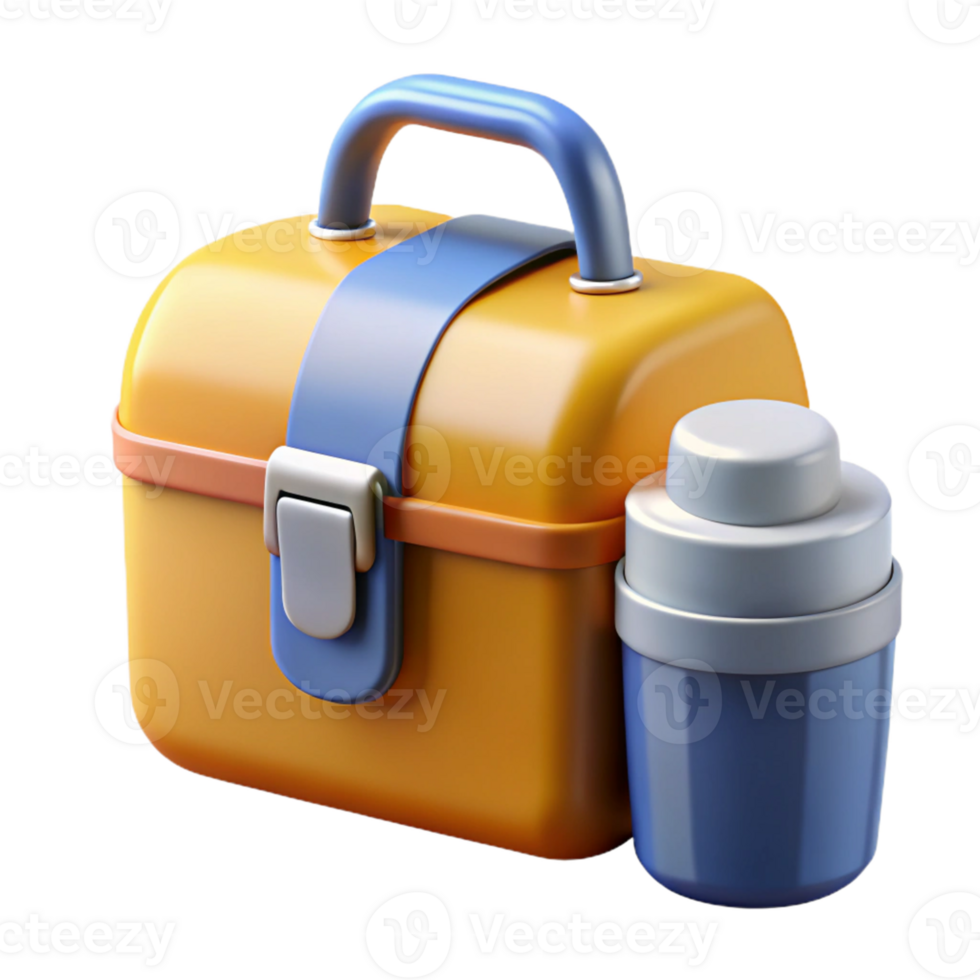 3D Render Lunchbox and Shaker png