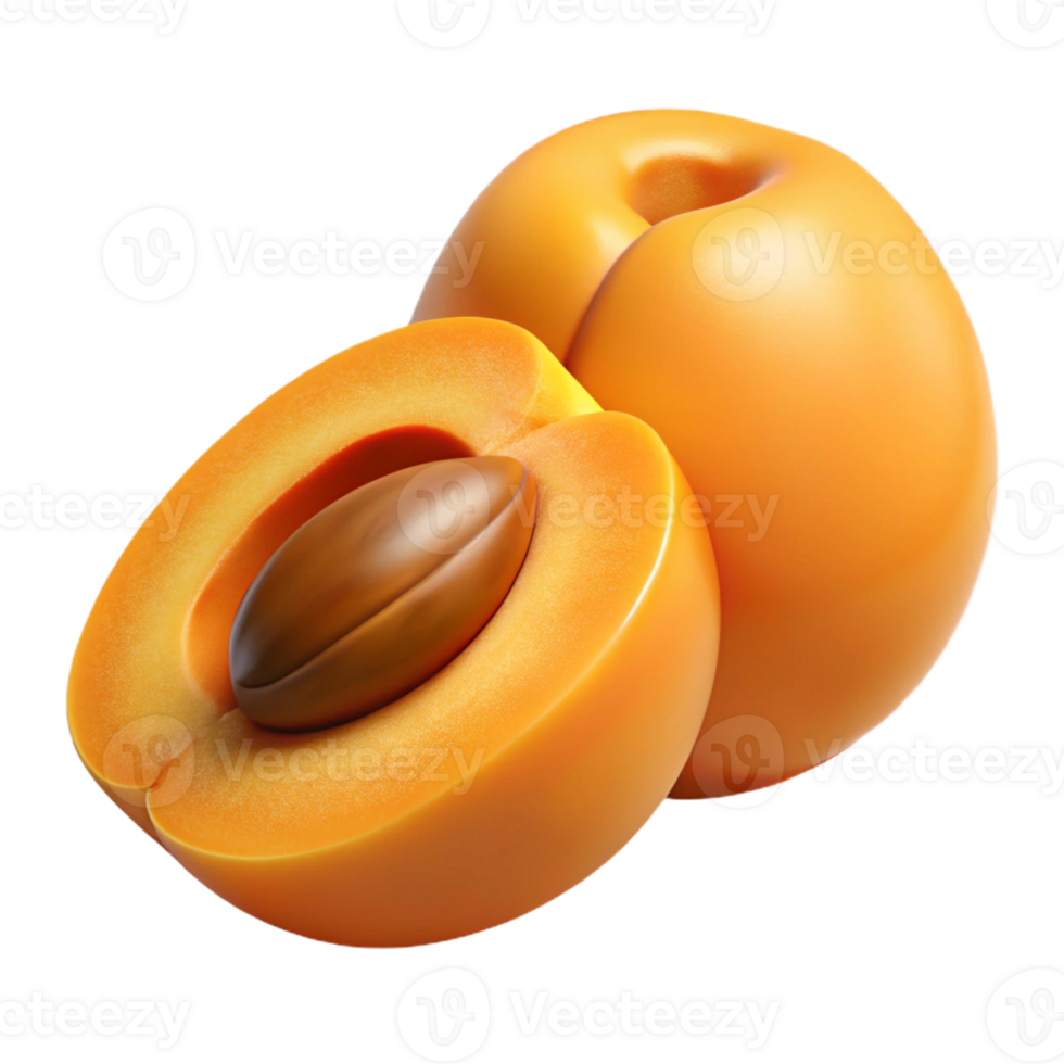 3D Render of Apricots png