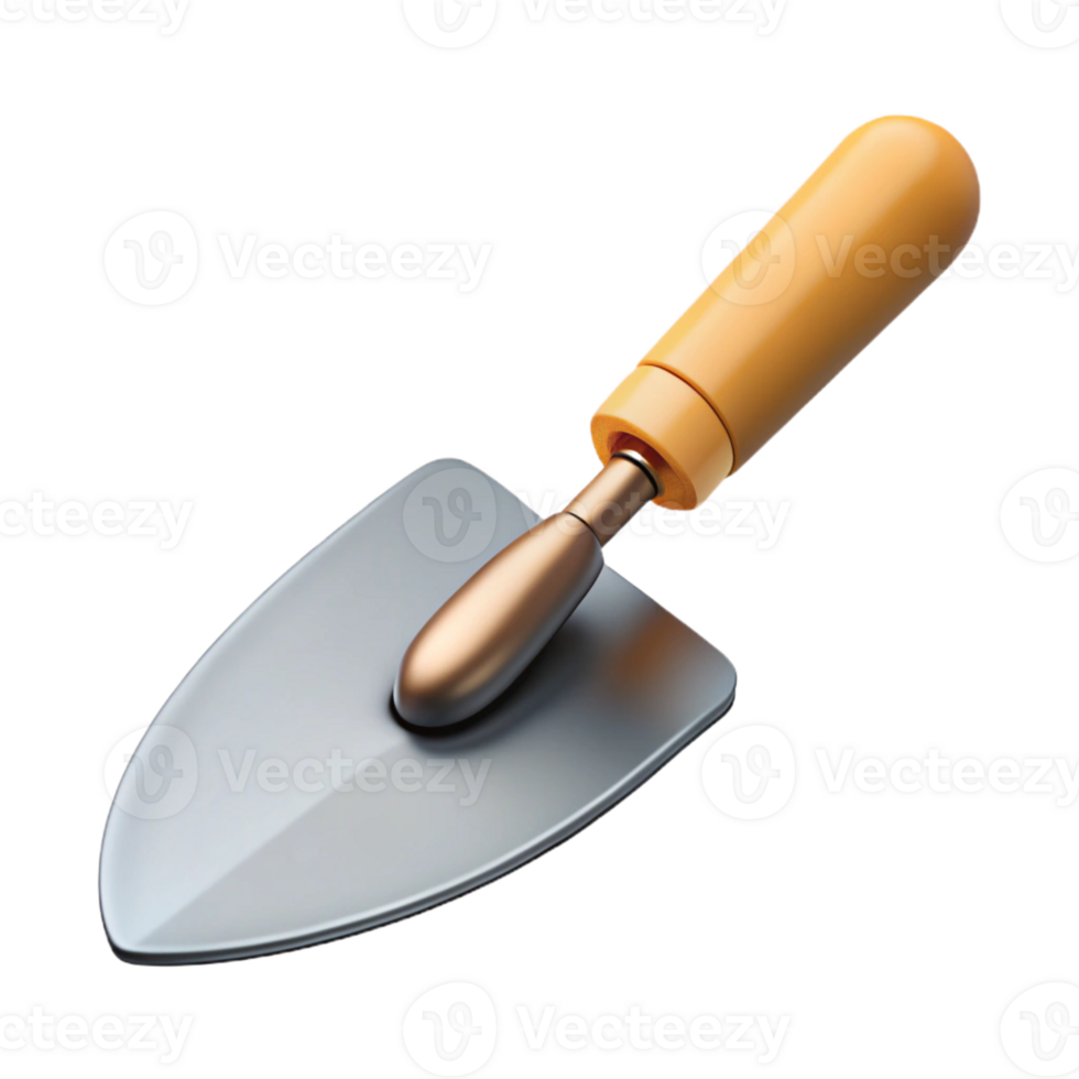 3D Render Garden Trowel Tool Illustration png